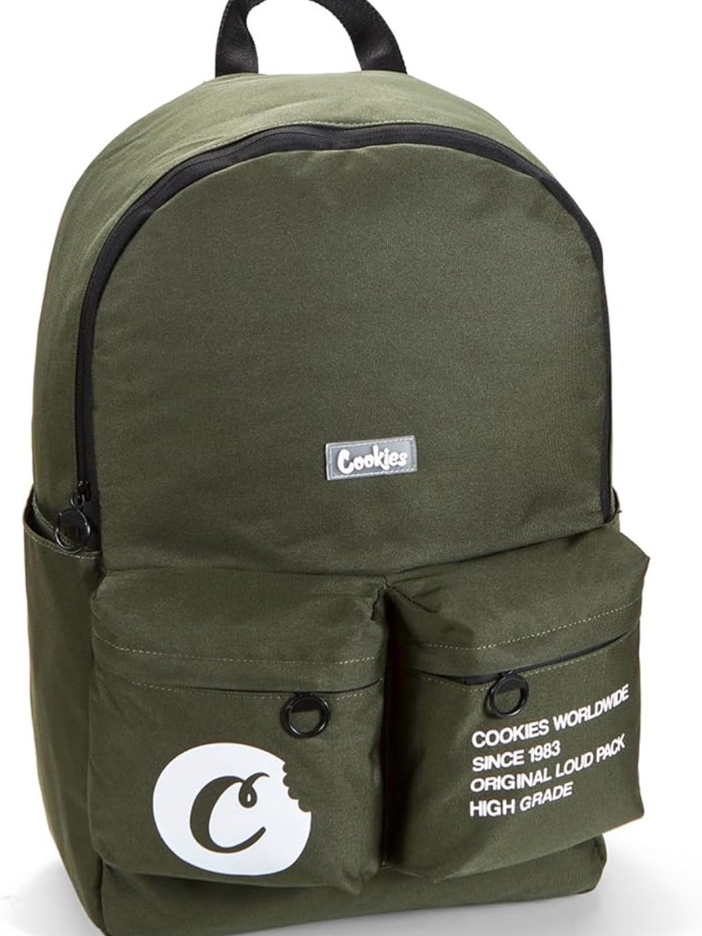 Cookies Olive Green Backpack - Classic Dual Pocket Pack